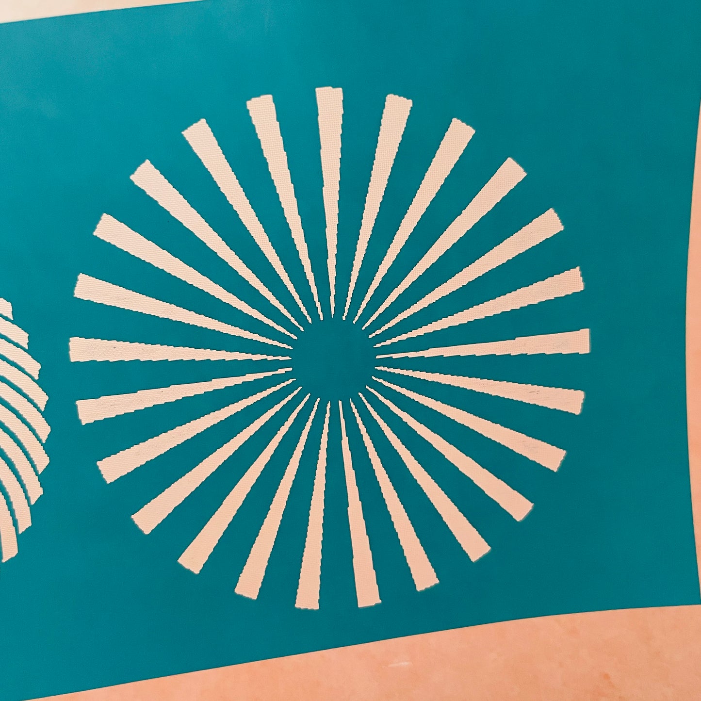 Radial Lines polymer clay silk screen stencil