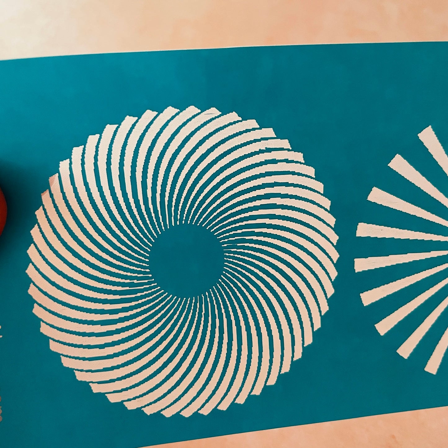 Radial Lines polymer clay silk screen stencil