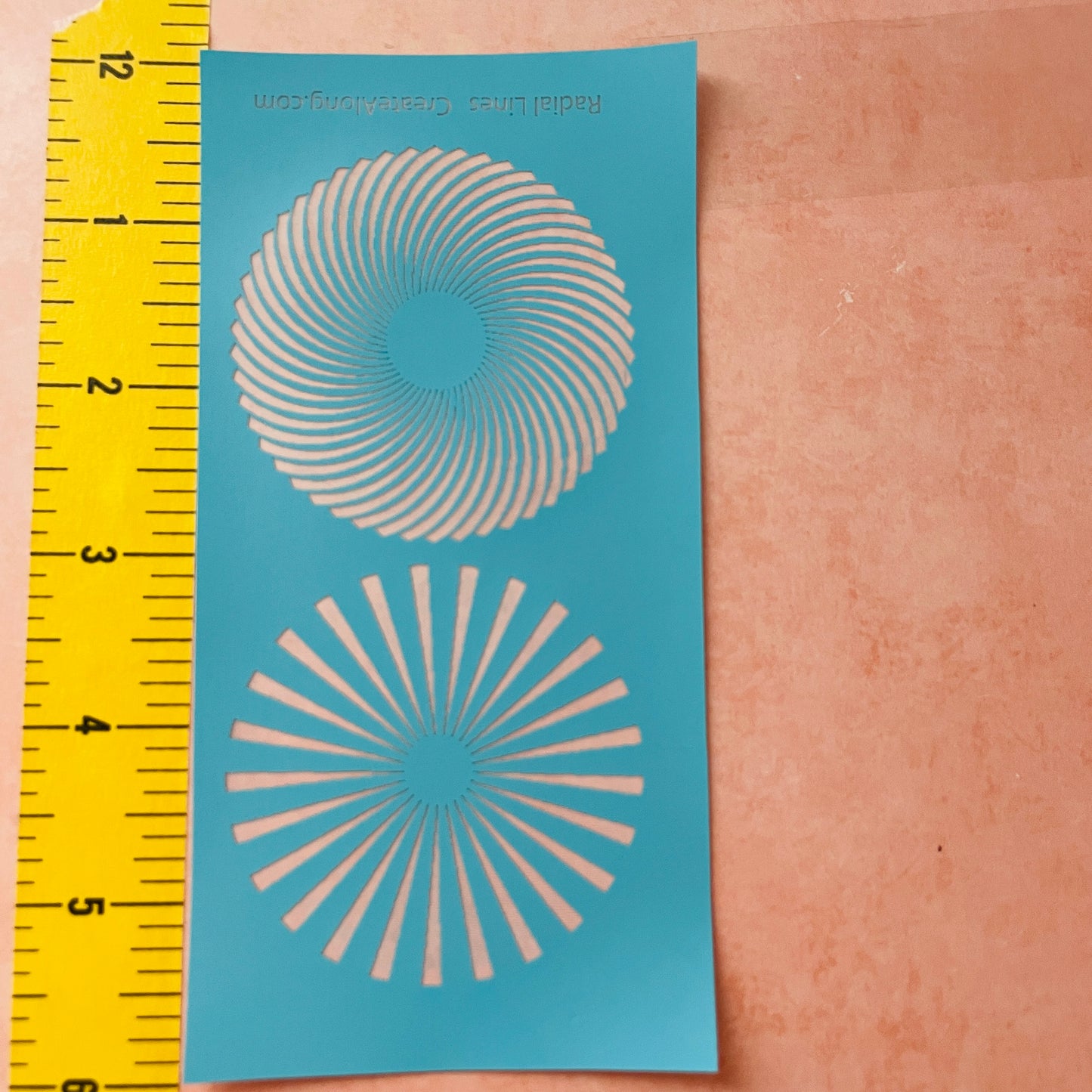 Radial Lines polymer clay silk screen stencil