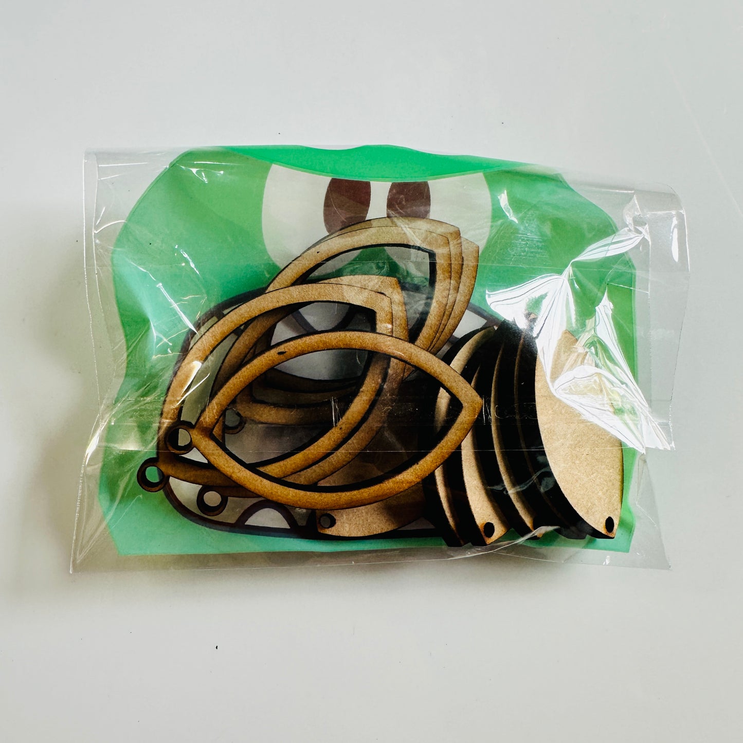 Football Ring 6 pairs Wood MDF Mixed media blanks Earring Components