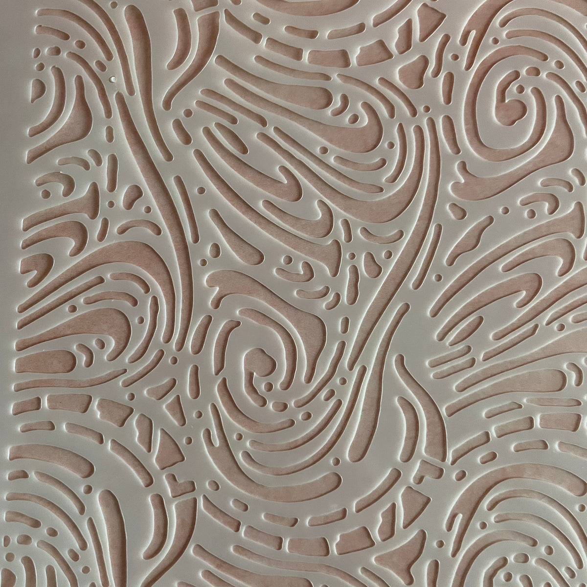 Fingerprint Swirling mylar stencil polymer clay texture