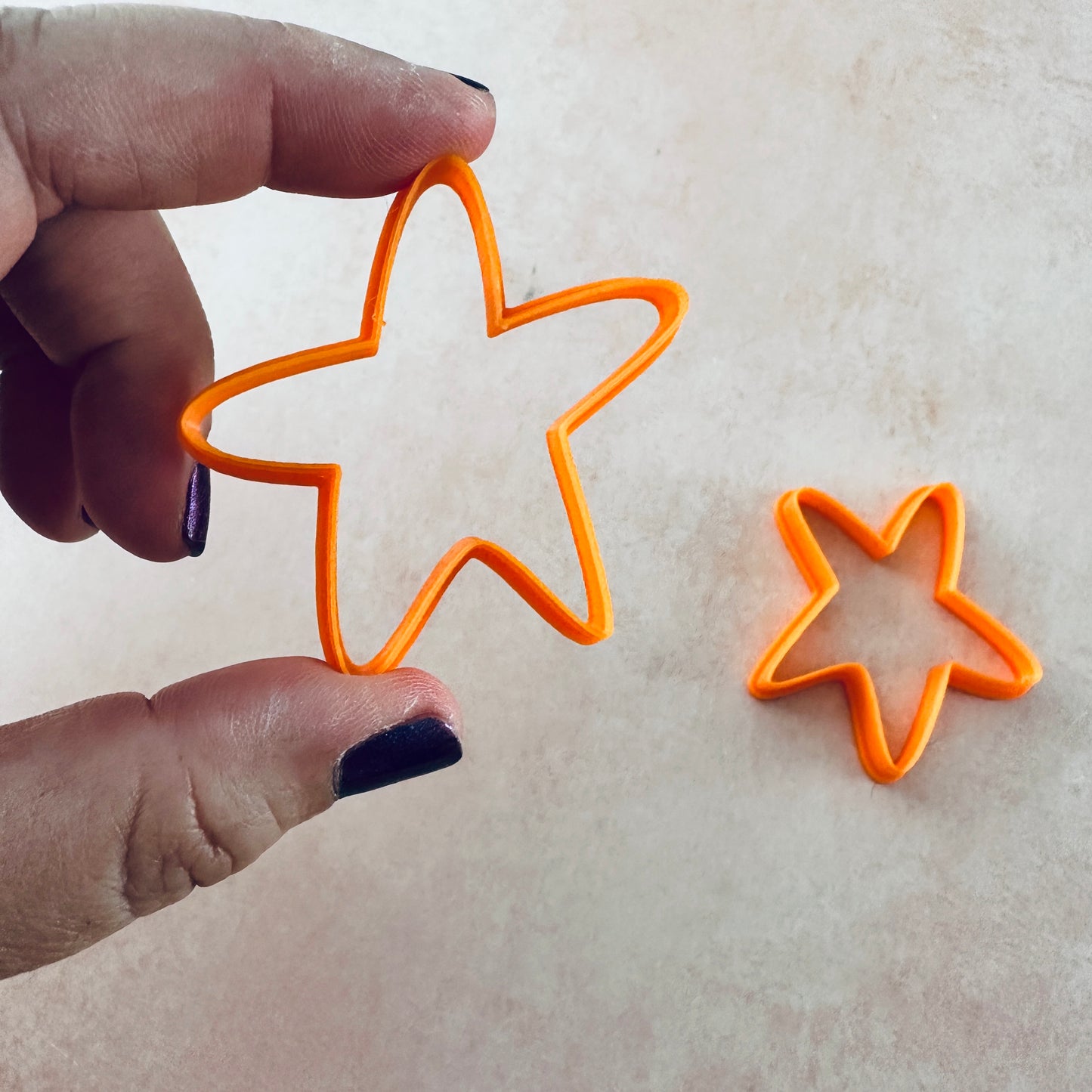 Starfish polymer clay earring Clay Cutter set mirrored pair
