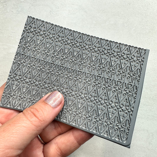 St. Augustine Ironwork polymer clay stamp rubber texture sheet