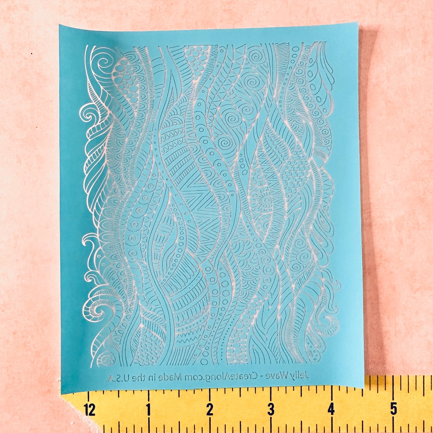 Jelly Wave Tribal patterns polymer clay silkscreen stencil