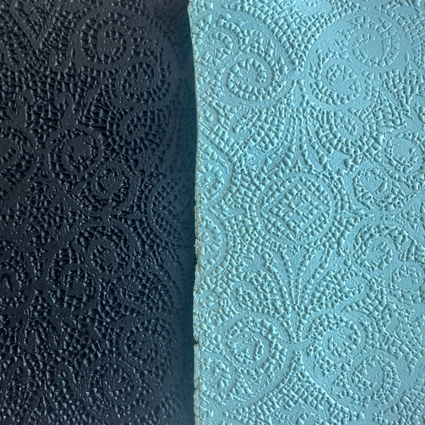 Mosaic Floor - Jumbo 4x5 Inch Polymer Clay Black Rubber Texture Stamp