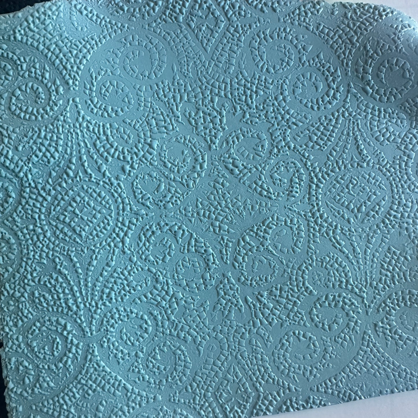 Mosaic Floor - Jumbo 4x5 Inch Polymer Clay Black Rubber Texture Stamp