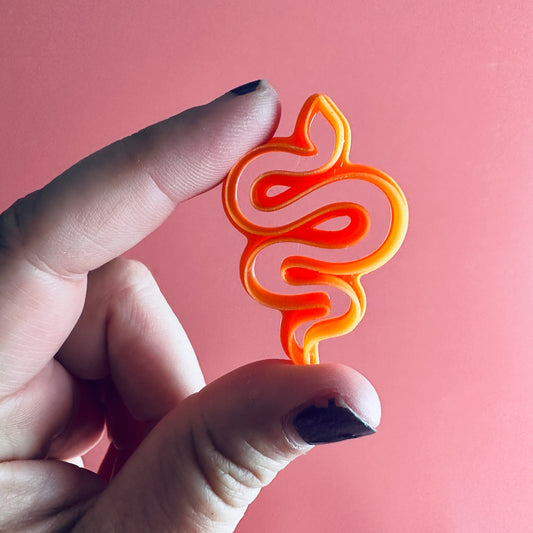 Coiled Snake clay paired cutter set | polymer clay snake earring mirrored cutters