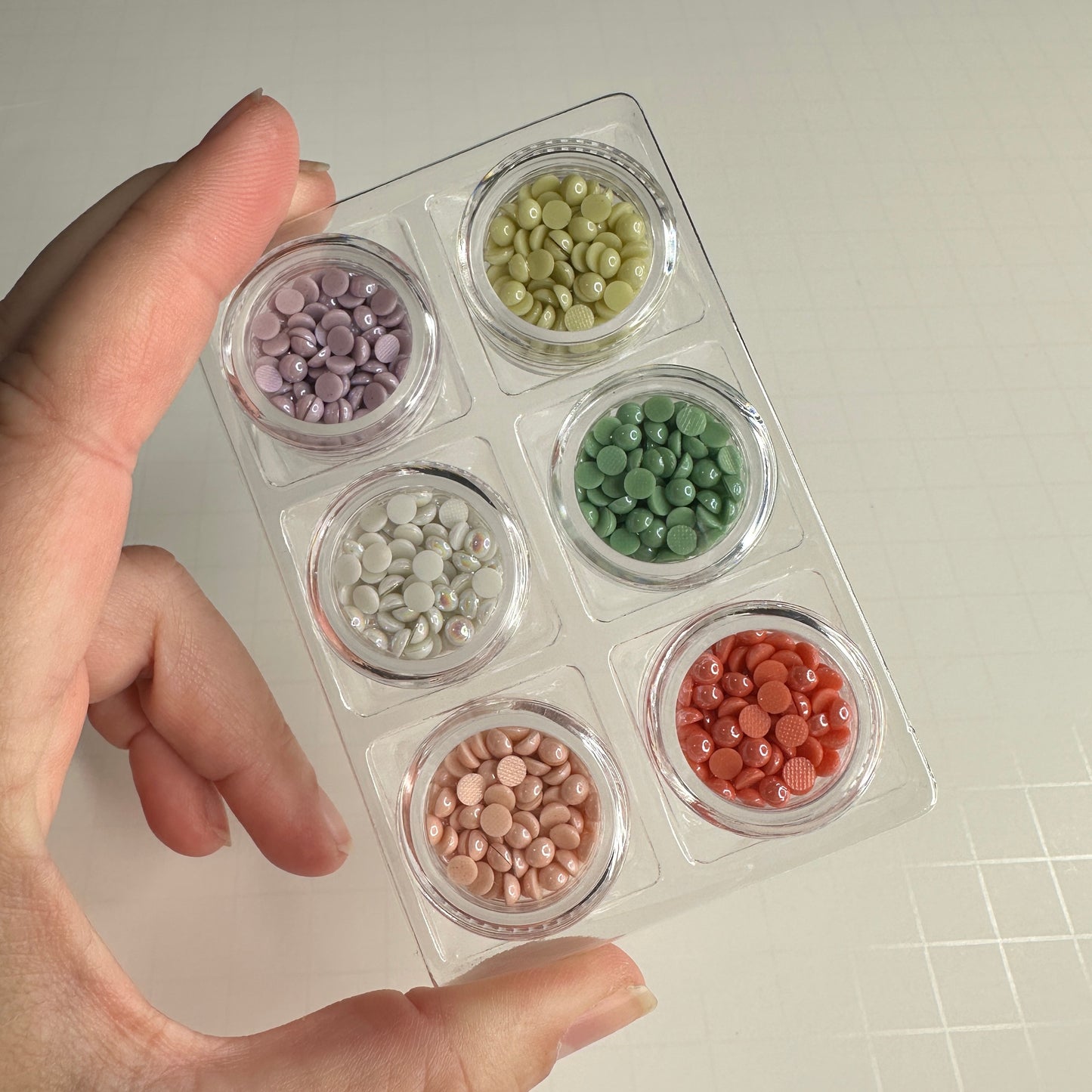 Candy Dots Ceramic Cabochon Hot Fix (Spring Fling & Circus Tent Sets) 4mm Bake-able Shiny Buttons