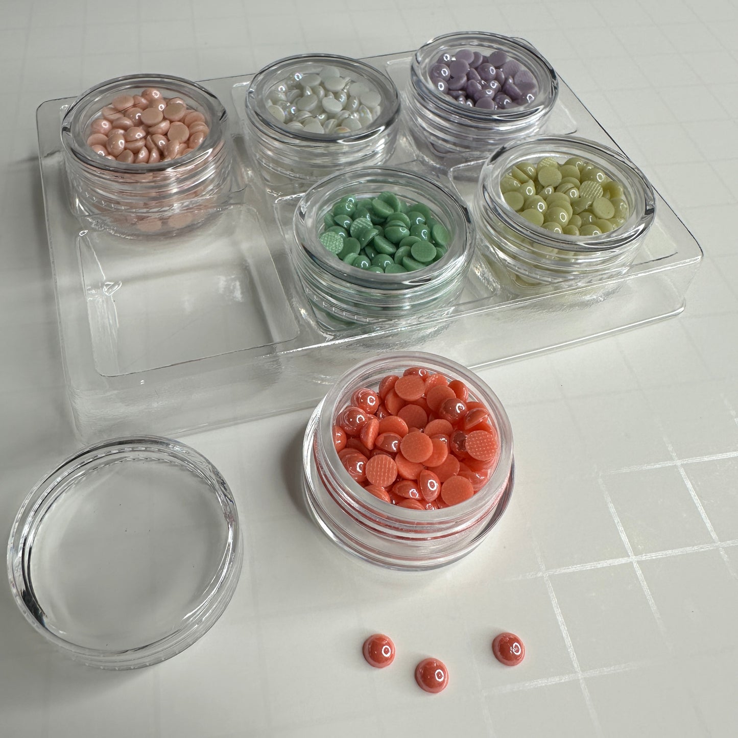 Candy Dots Ceramic Cabochon Hot Fix (Spring Fling & Circus Tent Sets) 4mm Bake-able Shiny Buttons
