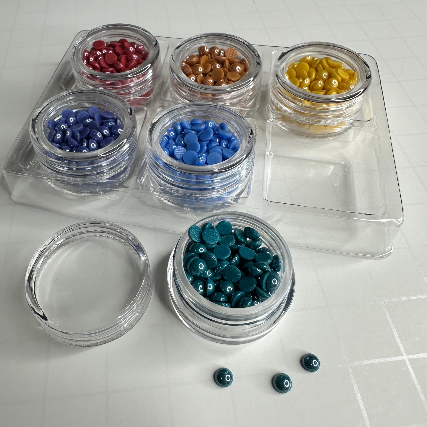Candy Dots Ceramic Cabochon Hot Fix (Spring Fling & Circus Tent Sets) 4mm Bake-able Shiny Buttons