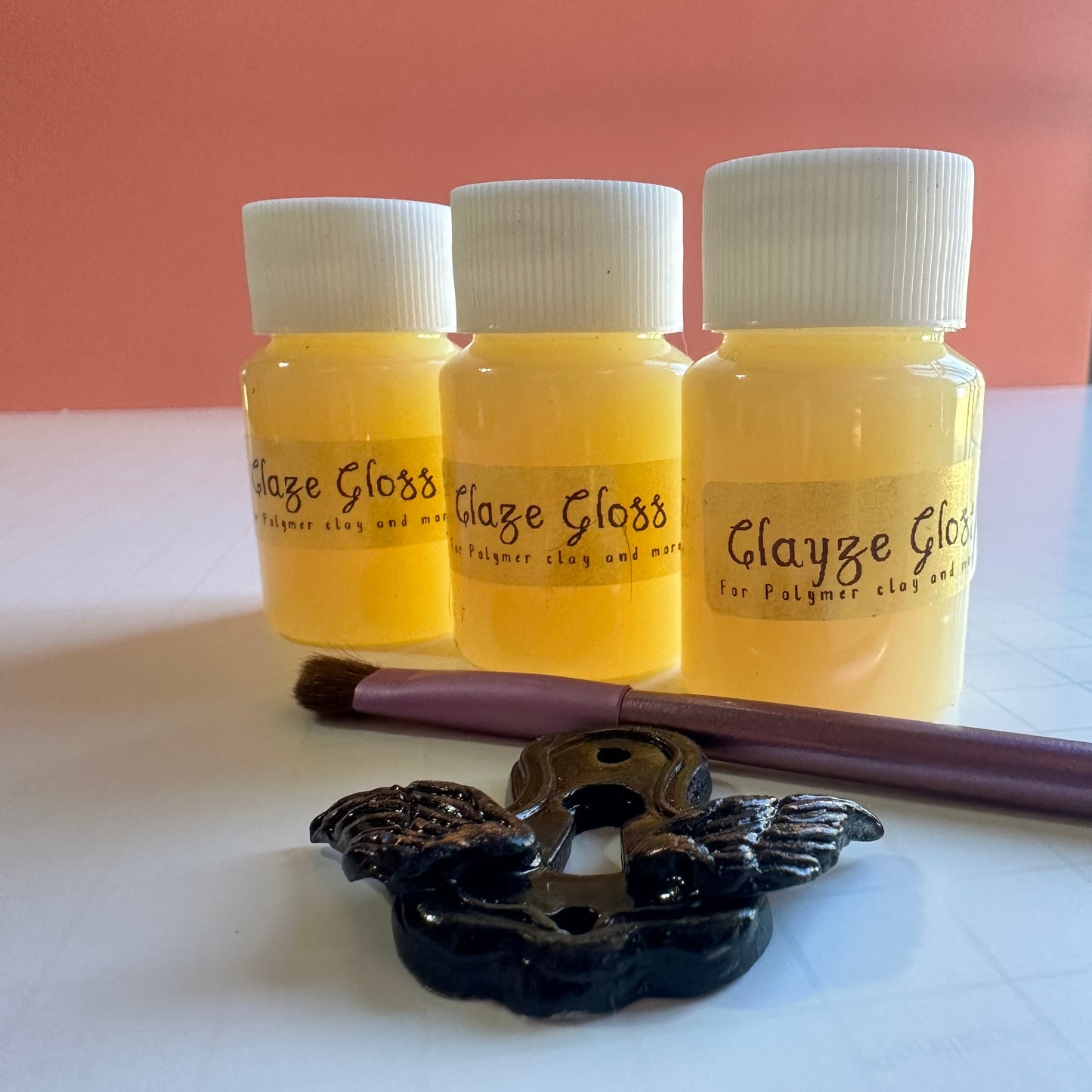 Clayze Clear Gloss Glaze – Polymer Clay Sealer Varnish | 30ml High-Gloss Finish