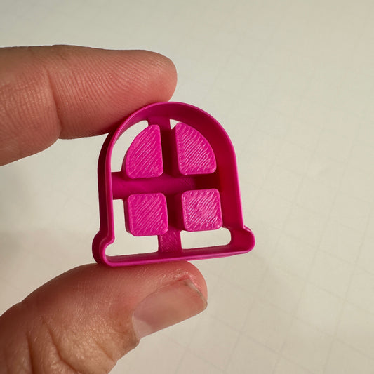 Fairy Window with Shutters Polymer Clay Cutter Set – 1 Inch Tall | Miniature Clay Cutters for Fairy Doors & More