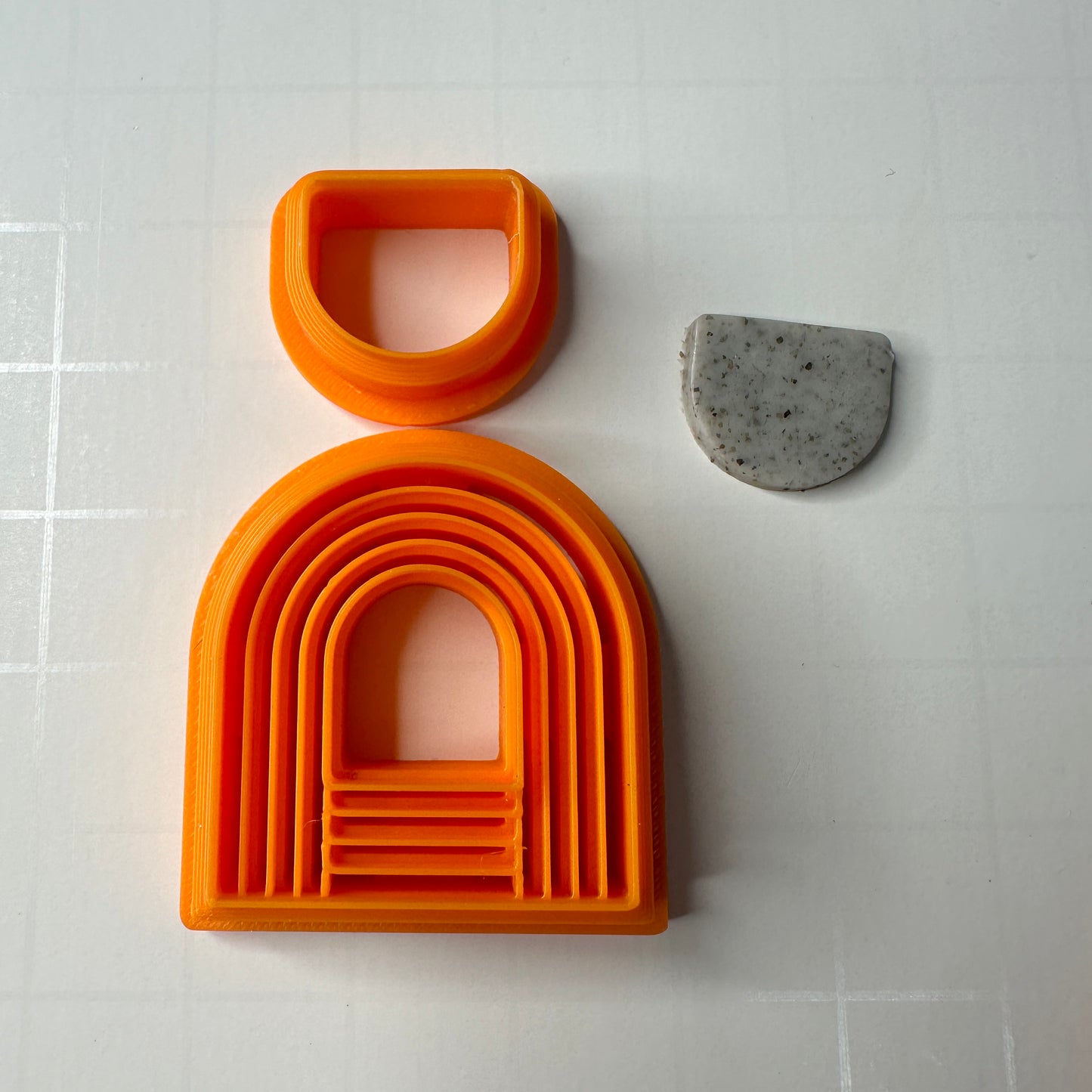 Modern Geo Arch Polymer Clay Cutter Set – Stud & Dangle | Mid-Century Inspired Earring Cutters