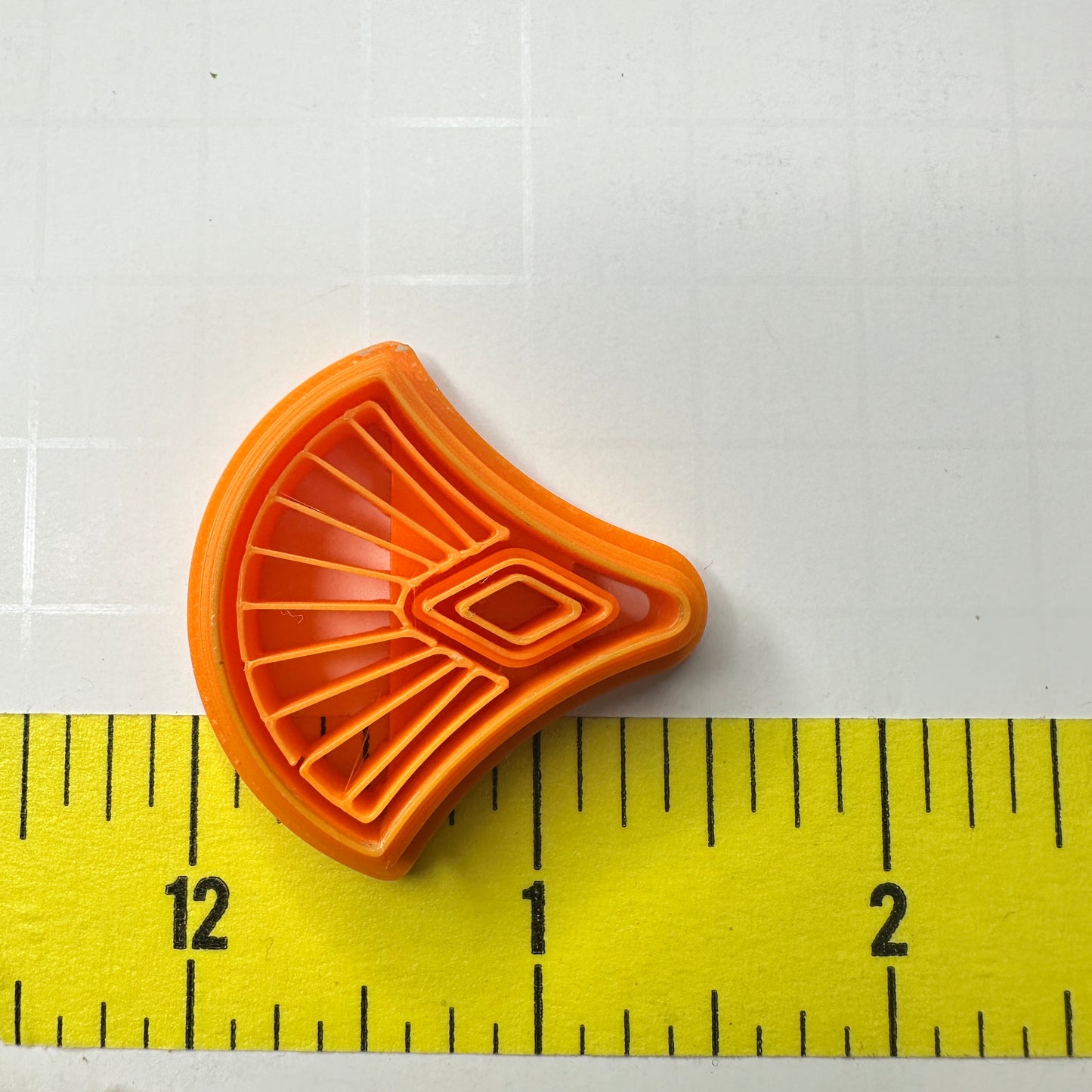 Boho Fan Polymer Clay Earring Cutter – Choose Oval, Capsule, Diamond, Teardrop, Wide Diamond, or Fan | Faux Macramé Style
