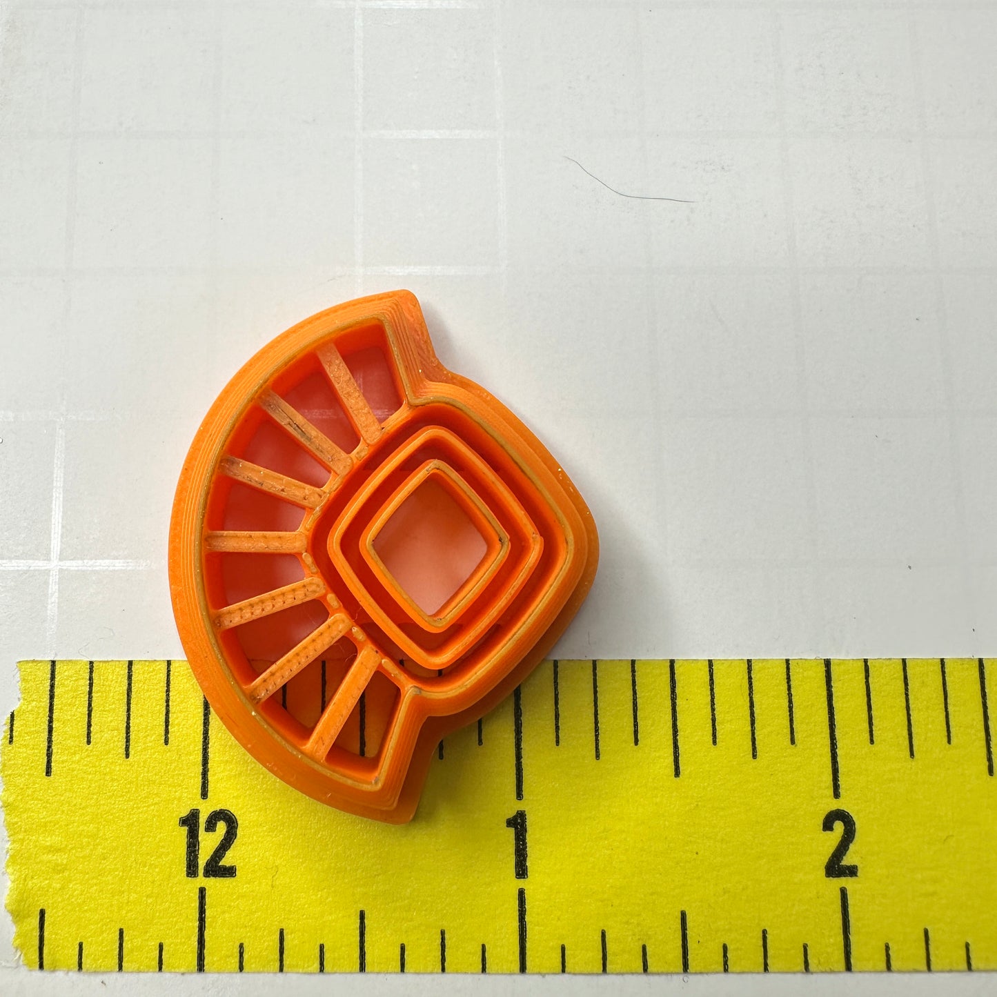 Boho Fan Polymer Clay Earring Cutter – Choose Oval, Capsule, Diamond, Teardrop, Wide Diamond, or Fan | Faux Macramé Style