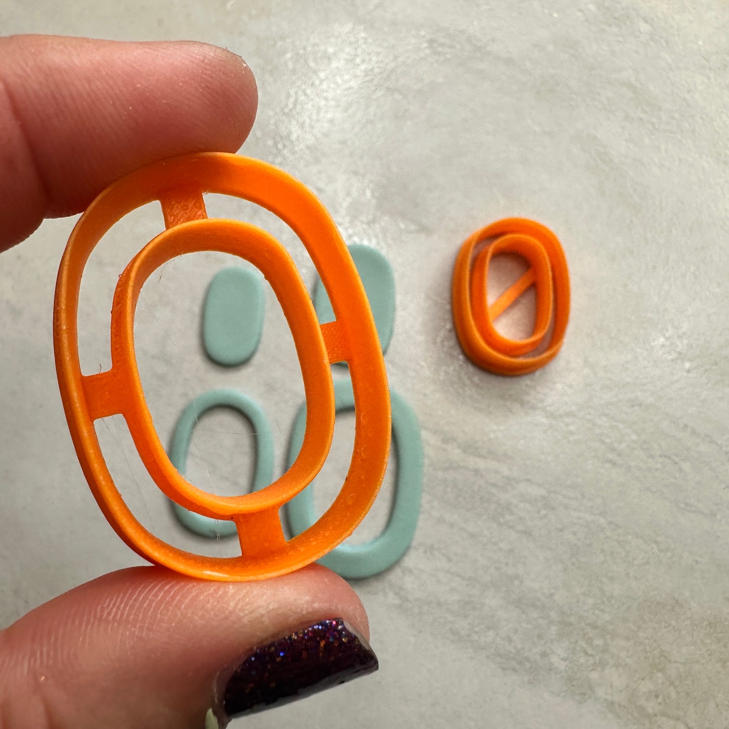 Pill Skinny Clay earring cutter | polymer clay skinny link donut cutter