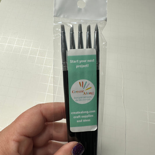 Silicone Tip Sculpting Tool Set – 5-Piece Flexible Clay Shaping Brushes for Polymer Clay & Mixed Media