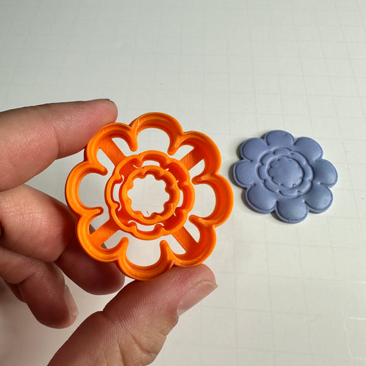Frilled Flower Polymer Clay Cutter Layered Petal Cutter for Earrings, Charms & Jewelry Making