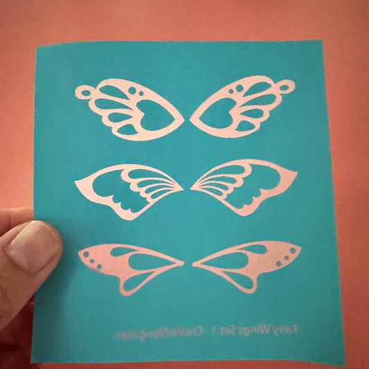 Fairy Wings Set 1 – Polymer Clay Cutters + Silkscreen for Whimsical Wing Designs