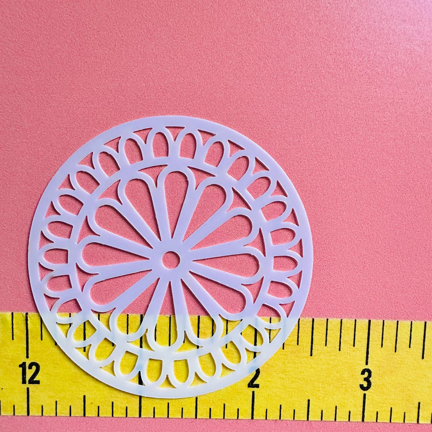 Pocket Full of Posies Stencil Set – 6-Piece 2.5" Floral Mandala Stencils for Earrings, Pendants, Coasters and Clay trading coins