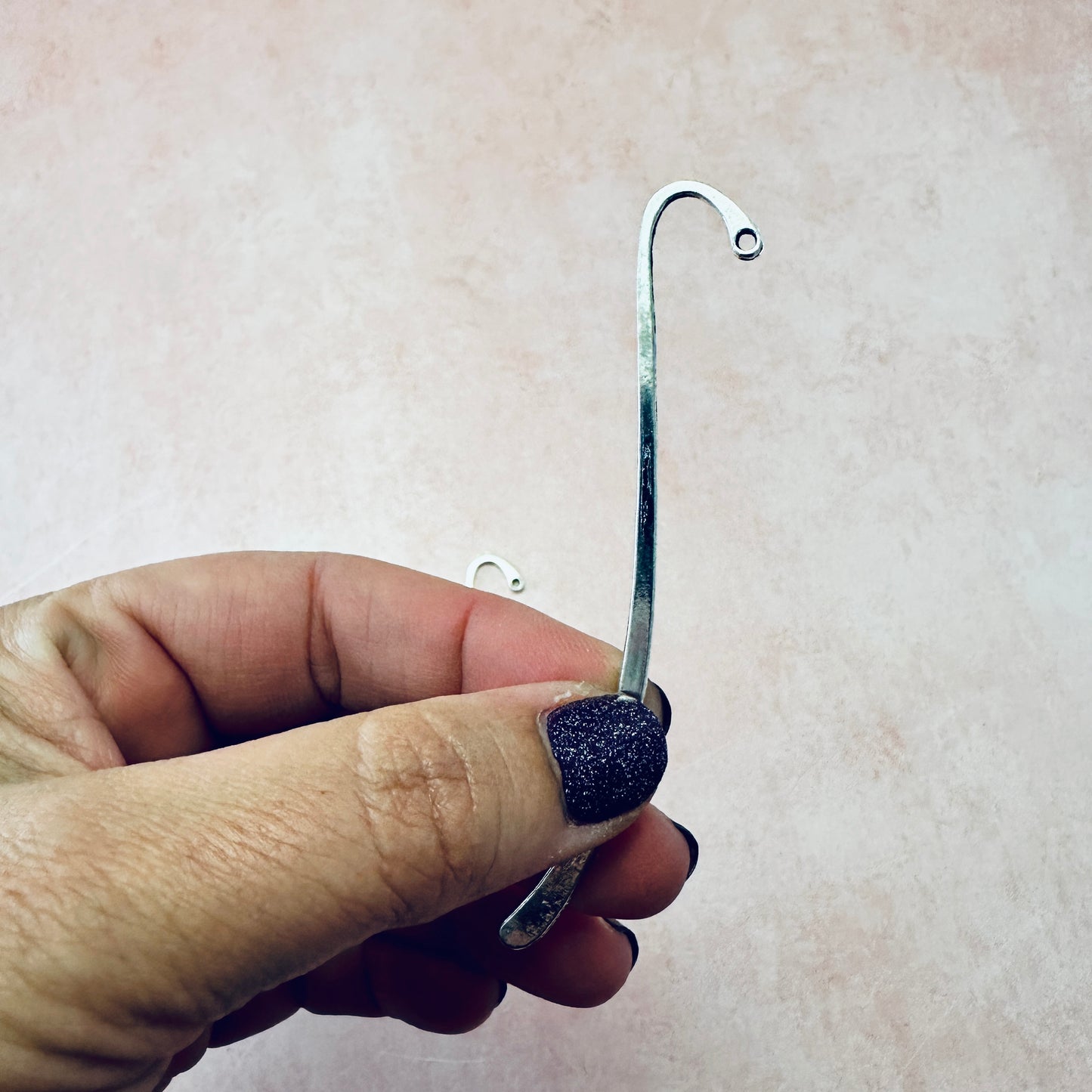 3 Bookmark Blanks Hook Metal to make clay or beaded dangles