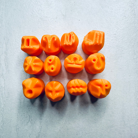 Texture Tips stamps Zodiac Signs Horoscope Set of 12 small stamp set for polymer clay and mixed media