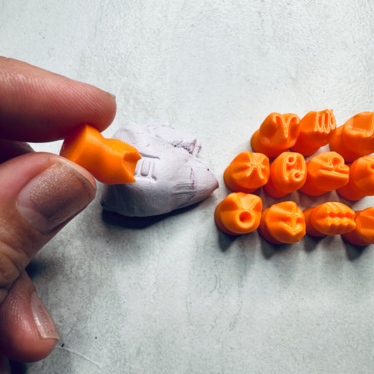 Texture Tips stamps Zodiac Signs Horoscope Set of 12 small stamp set for polymer clay and mixed media