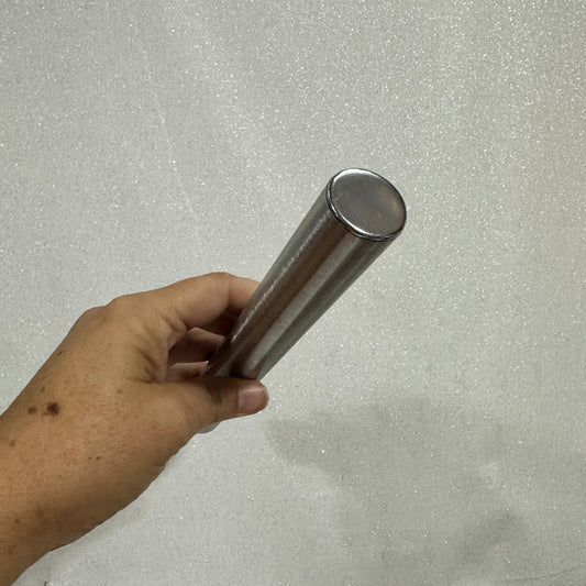 Stainless Steel Clay Rolling Rod – 8" x 1" Lightweight Brushed Metal Roller for Polymer Clay