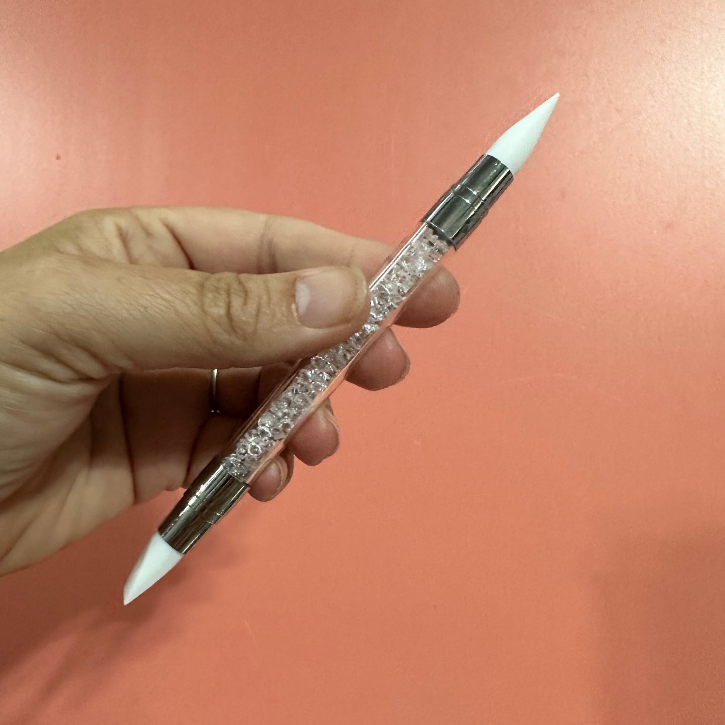 Rhinestone Handle Silicone Brush – Double-Ended for Liquid Clay, Resin & More
