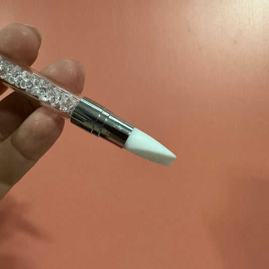 Rhinestone Handle Silicone Brush – Double-Ended for Liquid Clay, Resin & More