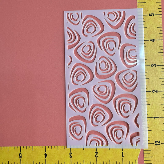 Rose Garden Mylar Stencil texture sheet for polymer clay