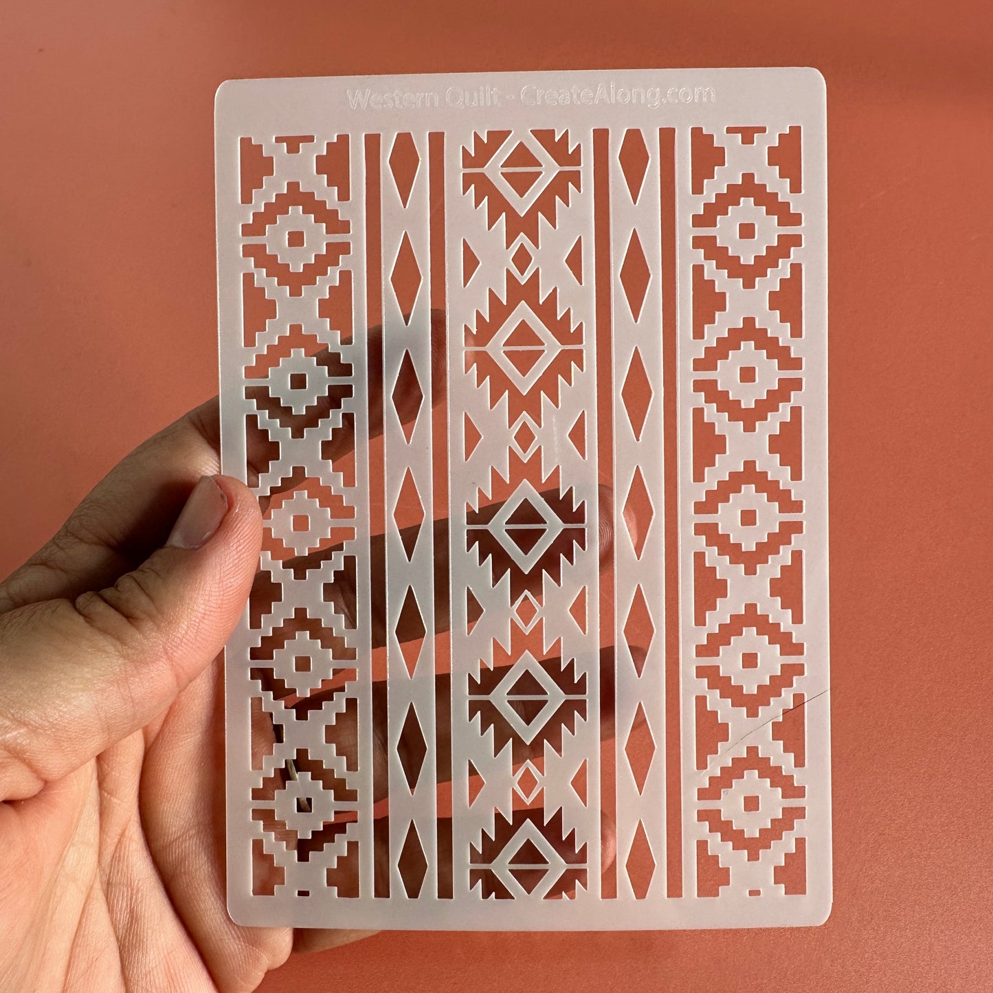 Western Quilt SouthWestern Mylar Stencil 3.5 x 5"