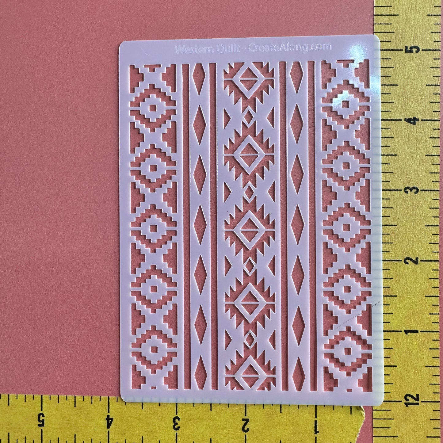 Western Quilt SouthWestern Mylar Stencil 3.5 x 5"