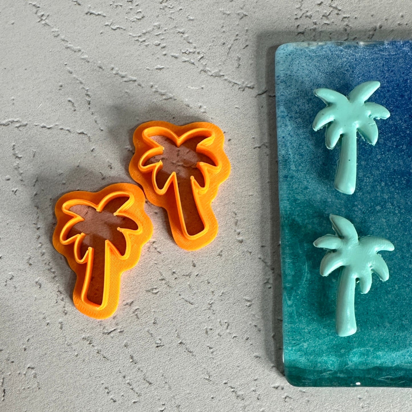 Palm Tree Clay Cutter Set – Tropical Earring Cutters for Polymer Clay Jewelry