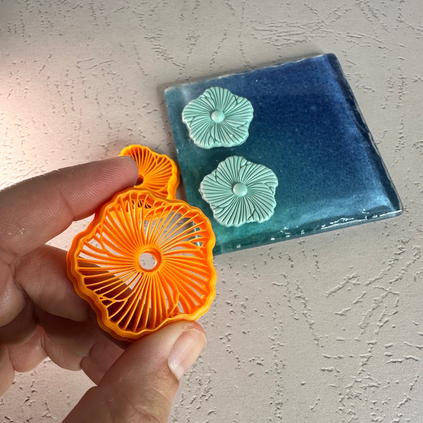 Spin Flower Clay Cutter Set – Mirrored Pair for Earrings or Pendants