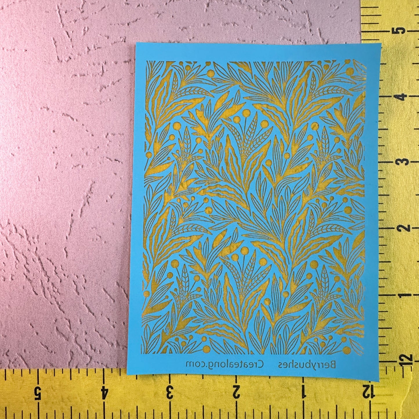 Silkscreen Stencil BerryBushes For Polymer Clay Earrings and art