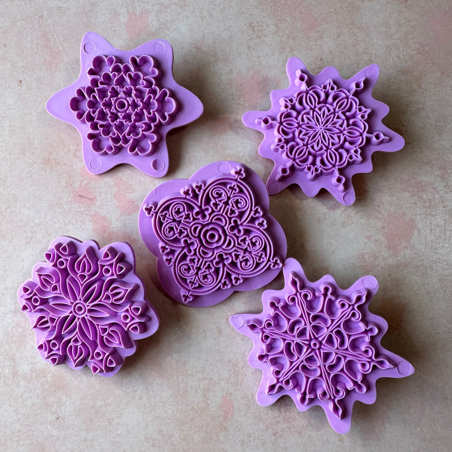 Mandala Press Clay Stamps mokume gane ink pattern