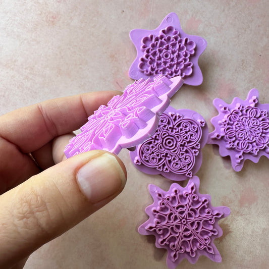 Mandala Press Clay Stamps mokume gane ink pattern