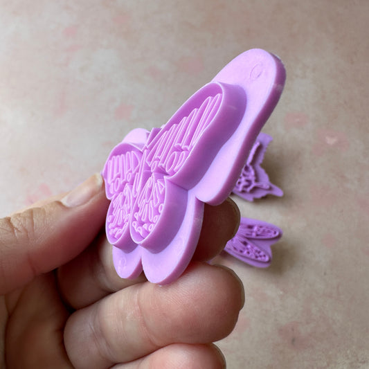 Butterfly Dragonfly Dove Press Clay Stamps mokume gane ink pattern