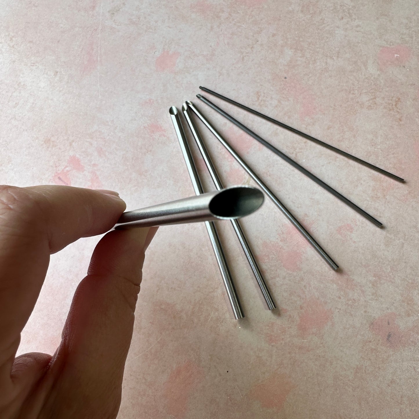 Micro Hole punch Scale maker stainless steel metal huggie rod poking tools for clay