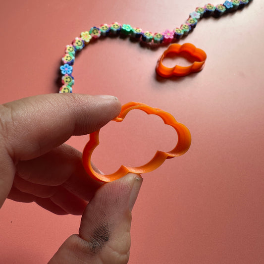 Puffy Clouds mirrored polymer clay earring cutter set