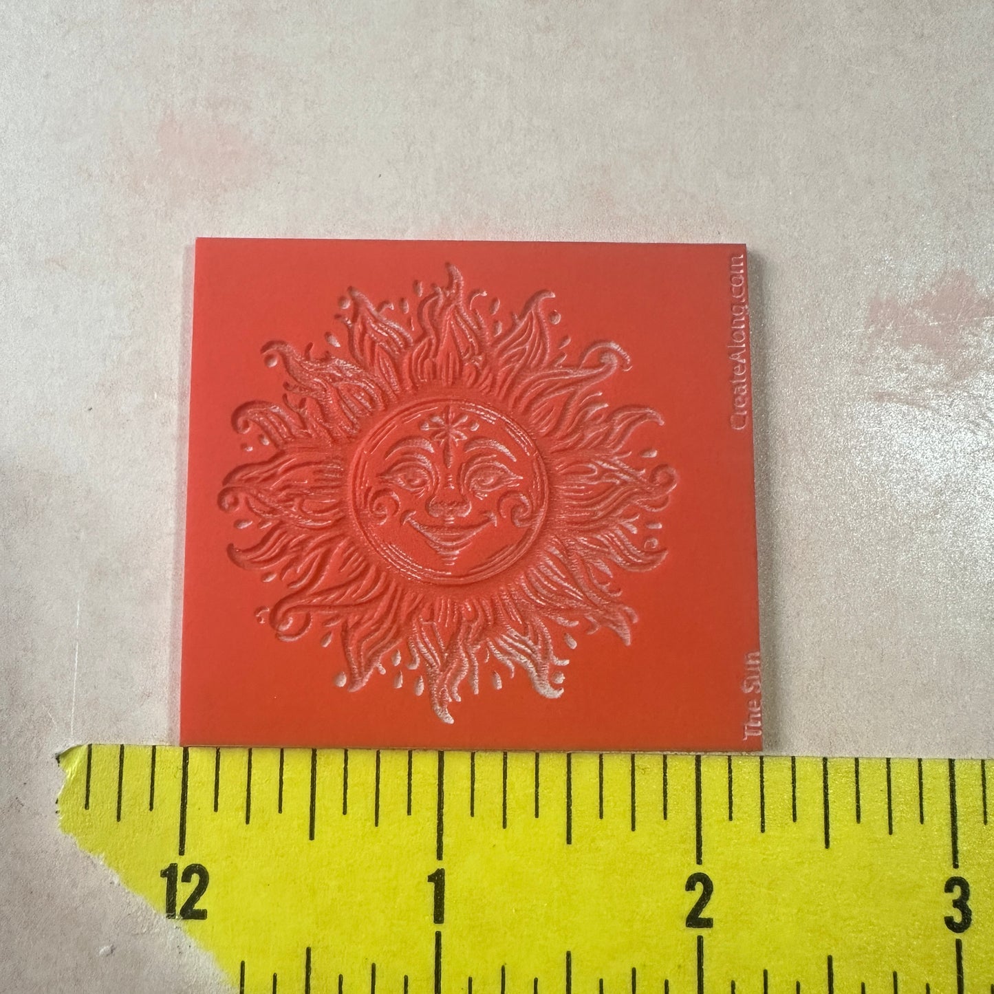 Smiling Sun Celestial element deco stamp clay paper