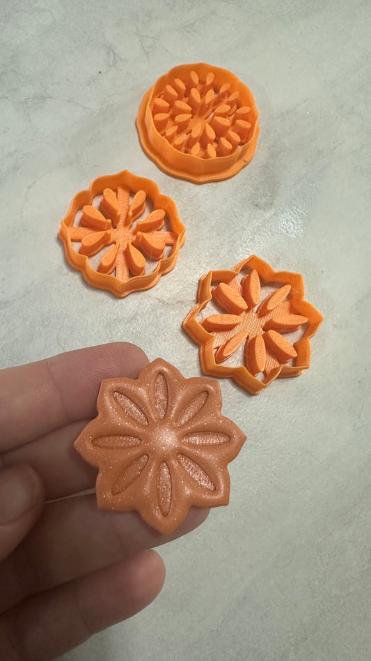 Persimmon Slice Clay Cutter – 1.5” Polymer Clay Earring Jewelry Tool Halloween