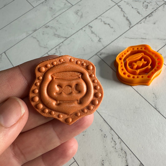 Cauldron full press polymer clay cutter triple moon Halloween