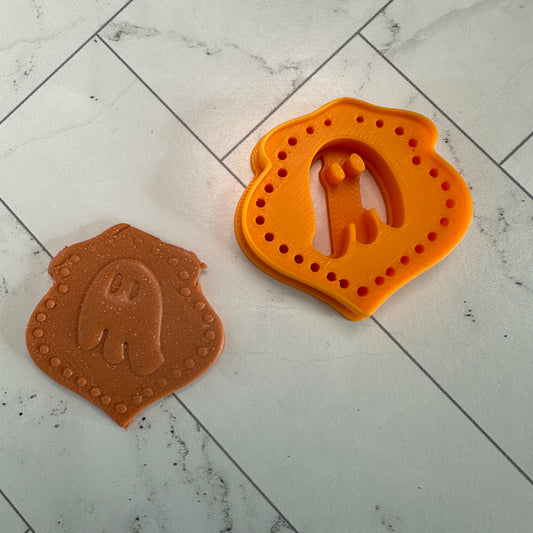 Ghost relief full press polymer clay cutter Halloween