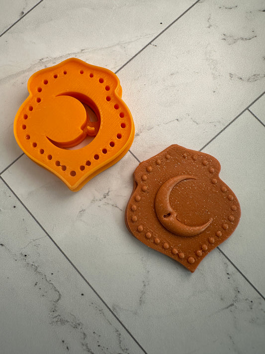 Crescent Moon framed press polymer clay cutter