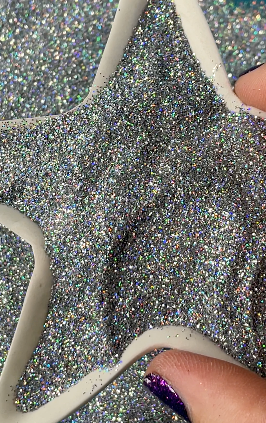 Violet Ice UF Superfine silver purple holographic Glitter 20 gram Jar resin clay and solvent safe