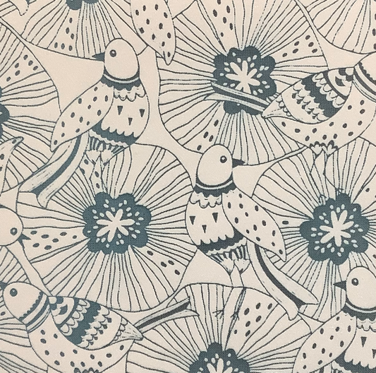 Poppy Bliss Floral Bird Summer Spring Silk screen