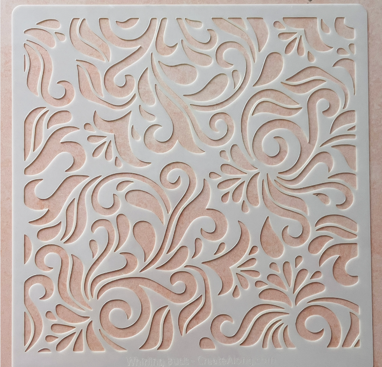 Whirling Buds Floral Botanical decorative Mylar Crafting Stencil pattern