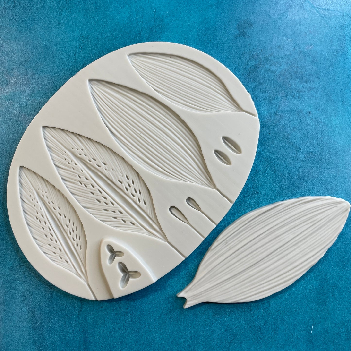 Double Sided Leaf and flower petal Polymer Clay press Mold